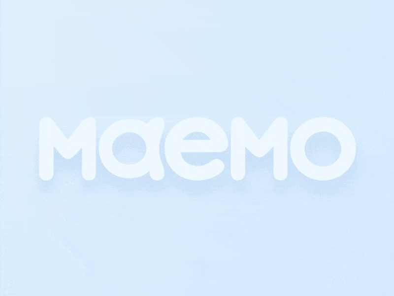 Coming soon – Maemo clean grid interface logo motion design product design social ui