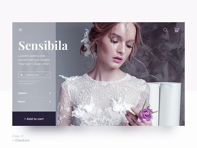 Daily UI Day 002 – Fashion Checkout brand checkout concept dailyui fashion product page wedding