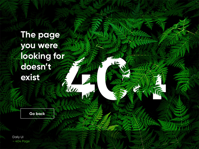 Daily UI Day 008 – 404 Page