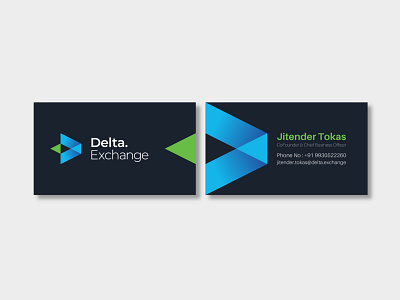 Delta Exchange Business Card Design art branding business card design colour corporate design corporate identity design digital graphic icon illustration logo monogram symbol visiting