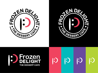 Frozen Delight art brand identity branding colour design dessert cafe digital graphic icecream icon identitydesign illustration logo mark monogram symbol