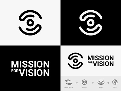 Mission for vision (Logo Designs) art branding design digital eye care graphic icon illustration logo mark monogram symbol vision logo
