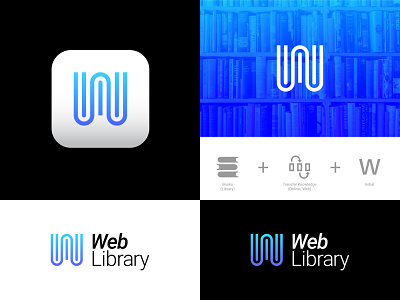 Web Library art brand identity branding colour corporate design design digital ebook graphic icon library logo logo monogram symbol website