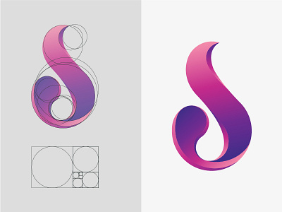 D+S Monogram construction (Golden Ration) branding colour colours construction design golden graphic icon logo monogram ration symbol