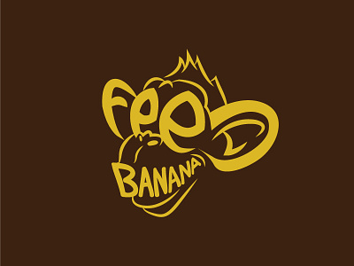 Feed Banana ( Logo Design) animal branding colour design graphic icon logo mark pictogram symbol typography website