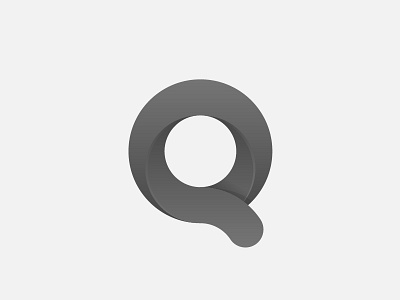 Q (monogram) Greyscale branding design graphic grey icon logo monochromatic monogram q symbol