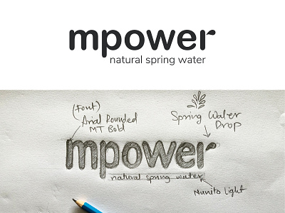Mpower (word mark) art branding design digital graphic illustration logo logo mark logodesign spring water typography vector wordmark