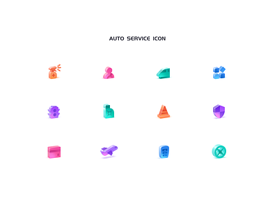 Auto Service Icon For App app auto automotive car car care car rental car service design disinfect driver fuel card icon icon set plane spray train transport ui wheel