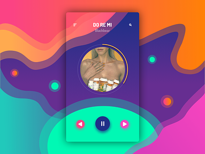 Music Player - Day 009 #dailyui abstract app branding colorful daily ui design gradient interface music music player ui ux