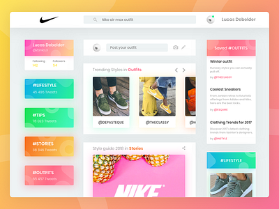 Nike Outfit App (Twitter style)