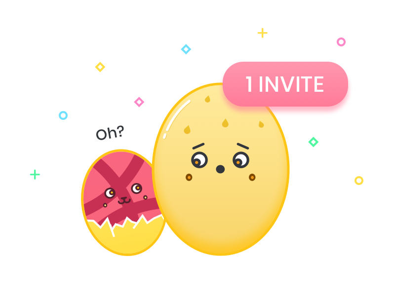 1 Dribbble Invite icon vector illustration invite invitation giveaway dribbble color