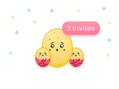 2 Dribbble Invites color dribbble giveaway icon illustration invitation invite vector