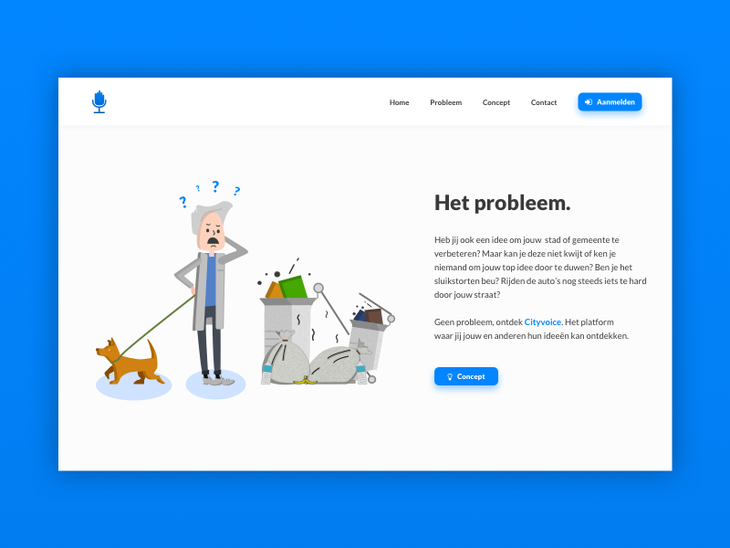 Cityvoice - Page 2 smart city illustration landing page homepage website ui ux design vector graphic