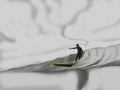 Surf's Up! adventures illustration illustrator ocean surf surfboard surfing wave waves yellow