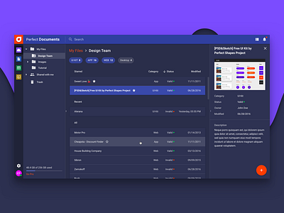 [Perfect] Documents ☁️ app interface psproject ui ux web