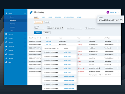 Interface for medical company 🏥