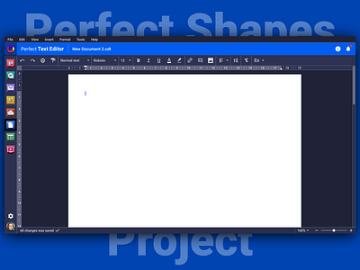 Perfect Text Editor 📝 Dark Version 🌚 app brand branding dark dark ui design icon illustration interface logo psproject sketch typography ui ux vector web
