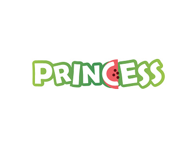 Princess Logo brand food green logo logodesign watermelon