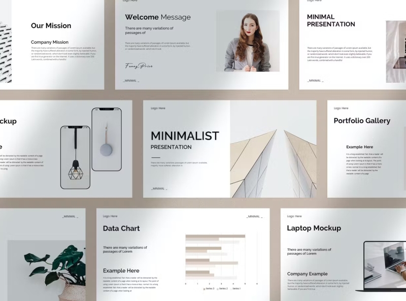 Minimal Presentation Template by SparkPro22 on Dribbble