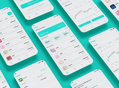 Trading in Forex & Stock Market Mobile App Ui Kit android app app design design ios mobile mobile app mobile template screen template