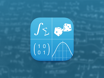 Univer App Icon app icon dice formula graph math