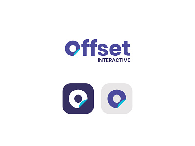 Offset Interactive brand identity branding design flat icon illustration interactive logo logotype mark minimal offset symbol typeface typography vector