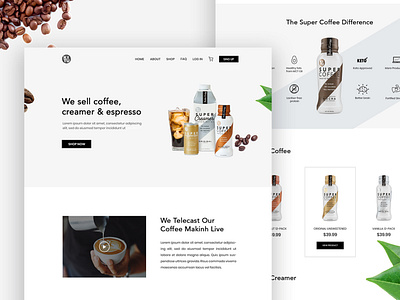 Coffee Shop Landing Page by Sufi Ahmed Hamim on Dribbble