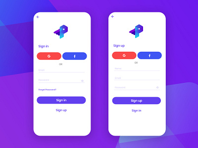 Sign in / Sign up UI - Programming Hero App by Sufi Ahmed Hamim on Dribbble