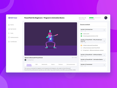 Online Learning Platform. 2019 adobe xd class courses design dribbble education elearning gradient invision landing page minimal trend ui ux web web design webapplication webdesign website