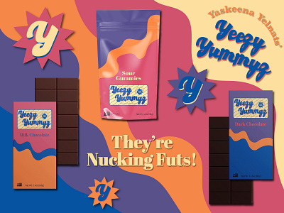 Yaskeena Yelnats' Yeezy Yummyz branding candy chocolate design graphic design illustration logo sweets