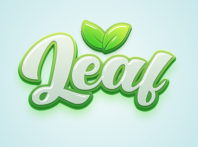 Leaf text effect 3d text free mockup free text effect freebie psd graphic design mockup psd text effect