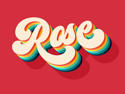 Rose - Free Text Effect 3d text colorful text free mockup free text effect freebie psd graphic design mockup print psd retro text effect text mockup typography vintage text effect