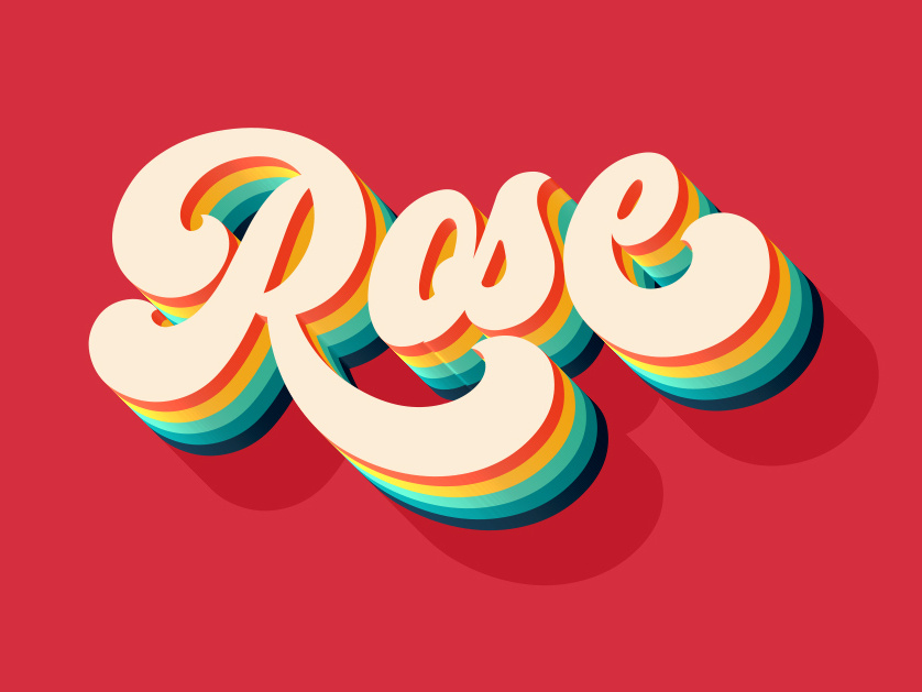 Download Rose - Free Text Effect by state seven on Dribbble