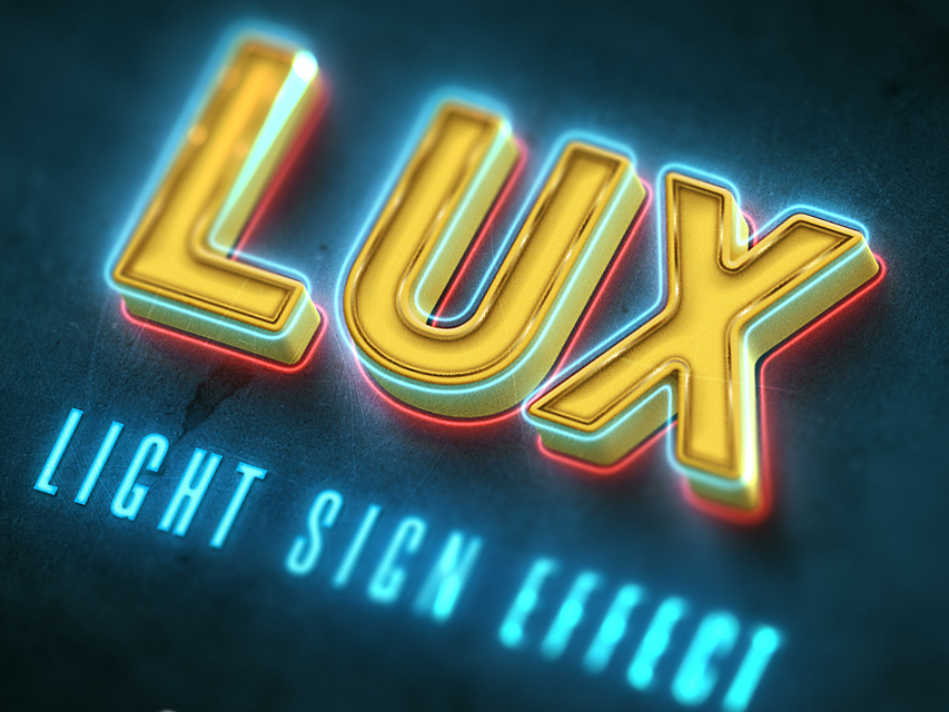 Download LIGHT SIGN FREE TEXT EFFECT by state seven on Dribbble PSD Mockup Templates