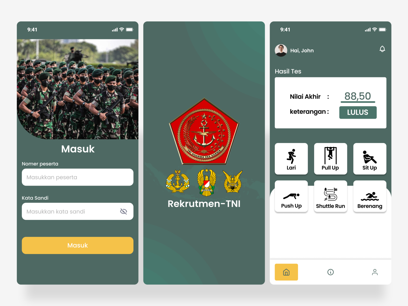 Rekrutmen TNI App | Tes Fisik Masuk TNI By Maulana Ikhsan On Dribbble