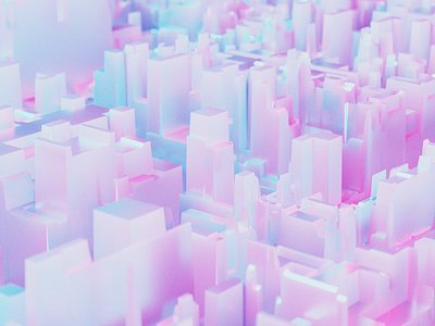 Crystal Skyscrapers 3d abstract advertising c4d cinema4d corona daily render