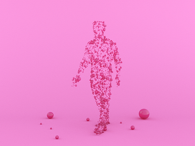 Pink Dude 3d abstract c4d cinema4d daily minimal octane render scifi