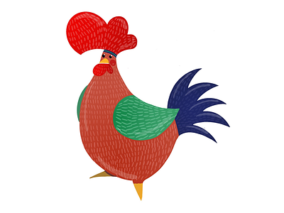 Rooster animal cartoon illustration illustrations procreate rooster sketch