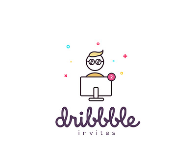 Dribble Invite clean design designer dribbble illustration invites invites giveaway vector