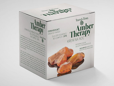 Packaging design. Amber Therapy Night/Day Cream amber beauty bursztyn cream gold krem opakowanie packaging