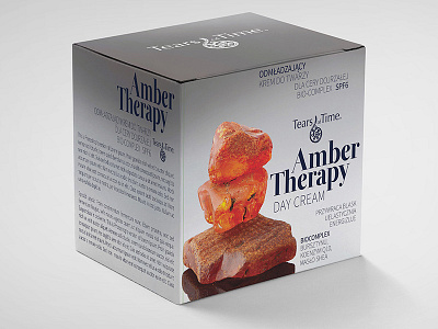 Packaging design. Amber Therapy Night/Day Cream. Shot#2 amber beauty bursztyn cream gold krem opakowanie packaging spf sunprotect
