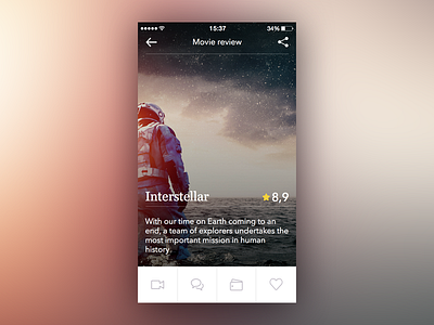 Secret project app cinema ios ios7 ios8 iphone mobile movie ui ux