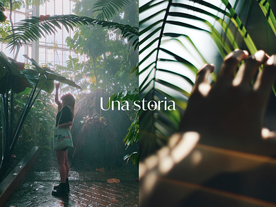 Una storia rebranding botanical garden inside jungle ivy font jewelry jungle chic logo luxury nature story