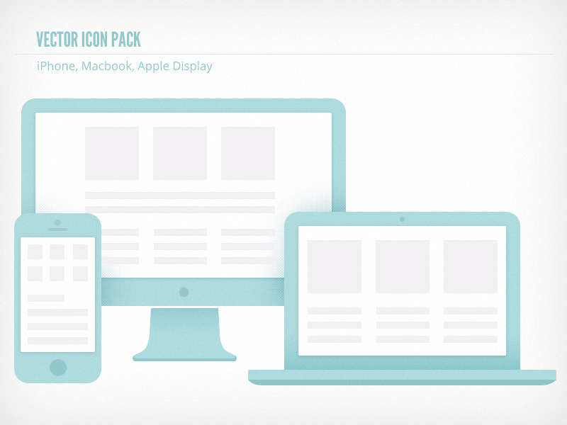 Fun, Free Icons icon flat vector blue macbook iphone