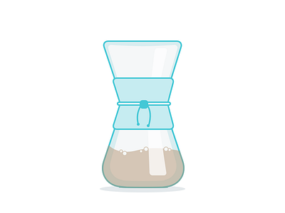 Chemex Icon chemex coffee flat glass icon teal