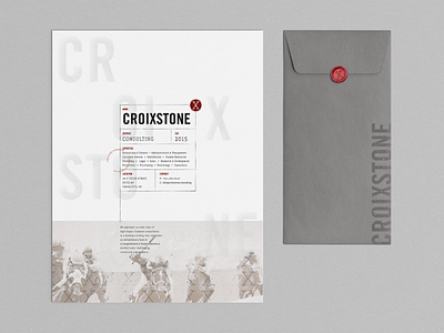 Croixstone branding clean corporate design flat logo rebel texture typography