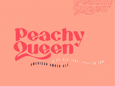 Peachy Queen Logo beer beer branding blackletter design hand drawn hand lettering handmade king logo outline peach queen royalty texture type type design typeface typography