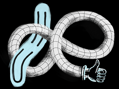 Funsies creepy design drawing experimental face fresco grid hand hand drawn illustration portal procreate smiley texture thumbs up warped