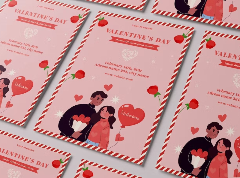 Valentine Flyer Template by hakytot on Dribbble