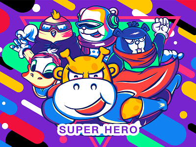 Super hero 人物 插图 插画 梦想 英雄